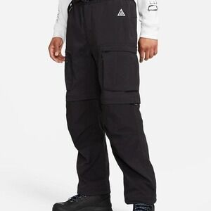 Nike ACG Smith Summit Cargo Pants Mens XXL Black NEW FN0428-010 Convertible